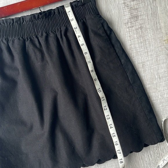 J. Crew Factory Black Smocked Waist Mini Skirt for Work, size 00. - Picture 9 of 10
